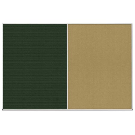 United Visual Products Enclosed Corkboard, 1 Door, 48"x36", 4" Fra UV3409-BLACK-AMETHY